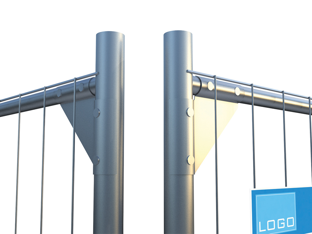 Mobiler Bauzaun verstärkt